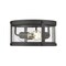 Z-Lite Roundhouse 3 Light Outdoor Flush Ceiling Mount Fixture, Black And Clear Seedy 569F-BK - alternate 1